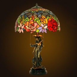 Rose Tiffany Stained Glass...