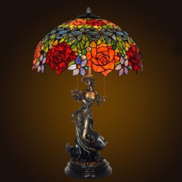 Rose Tiffany Stained Glass...