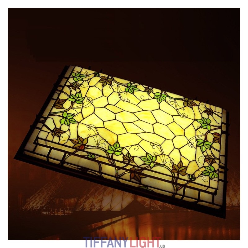Stained glass flush mount light cheap
