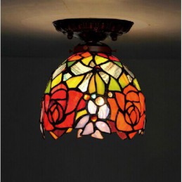 Rose Tiffany Stained Glass...