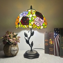 Tiffany Style Rose Floral...