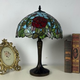 Tiffany Style Rose Floral...
