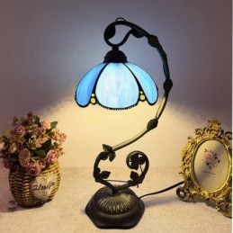 Tiffany Style Blue Floral...