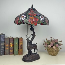 Tiffany Style Rose Floral...