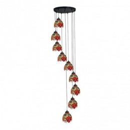 Two-Tone Rose Large 9-Light...