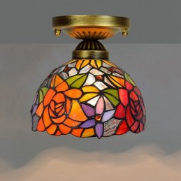 Red Rose Floral Tiffany...