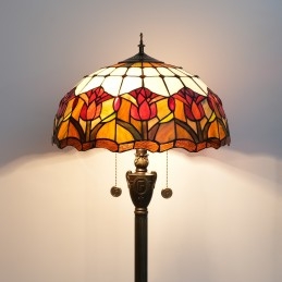 Red Tulip Floral Tiffany...