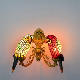 Vintage Amber And Red Bird...