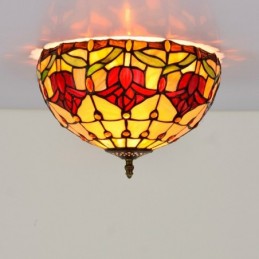 Red Tulip Floral Tiffany...