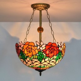 Red Rose Floral Tiffany...